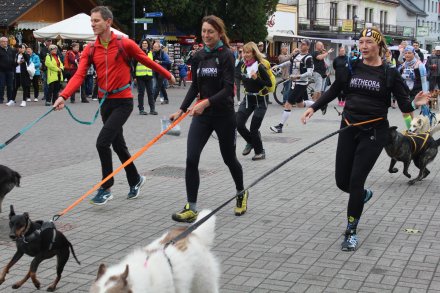 Zawodnicy na trasie biegu